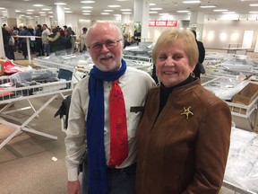Former Sears employees Bill and Louise McKinnon tour the store at Devonshire Mall before it closed for good on Jan. 14, 2018.