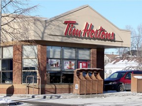The Tim Hortons on Wyandotte Street East at Marentette Avenue  is shown on Jan. 5, 2018.