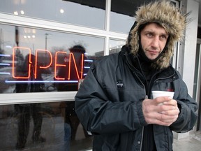 Maurizio Gidillini, 48, was one of dozens of people taking refuge from the extreme cold on Sunday at Street Help on Wyandotte Street East.