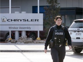 Windsor Police investigate at FCA's Windsor Assembly Plant following an industrial accident Saturday Jan. 20, 2018.