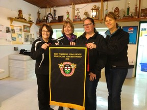The Curling Club of Kingston rink won  the Best Western Provincial Women's Curling Tournament. From left: Skip, Debbie Willoughby; Vice, Sheila Kerrigan; Second, Vicki Tilt-Cruickshank; and Lead, Kristine Nohavicka.