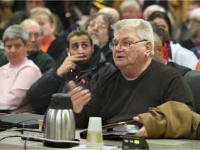 Red Wilson is shown March 22, 2010, during a presentation before Windsor city council.