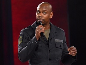 Dave Chappelle performs to a sold out crowd onstage at the Hollywood Palladium on March 25, 2016 in Los Angeles, California.