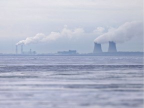 The Fermi II nuclear power plant in Newport, Mich., is pictured from the shores of Amherstburg on Jan. 11, 2018.