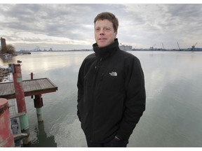Prof. Aaron Fisk, a University of Windsor researcher, is pictured in this photograph taken Jan. 10, 2013, near the Detroit river in Windsor.