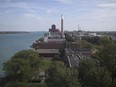 The view on Oct. 4, 2017, looking east towards Hiram Walker & Sons, named 2018 Canadian Distillery of the Year, from atop the silos at J.P. Wiser, maker of the 2018 Canadian Whisky of the Year.