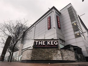 The exterior of The Keg restaurant at Riverside Drive West and Ferry Street in Windsor is shown on  Jan. 23, 2018.