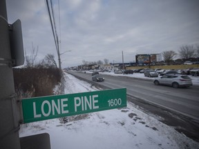 Traffic moves west along Provincial Road past Lone Pine St Street on Tuesday, Jan. 30, 2018.