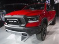The 2019 Ram 1500 Rebel is shown on display at the North American International Auto Show in Detroit, Jan. 15, 2018.