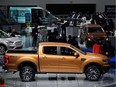 The 2019 Ford Ranger is on display at the North American International Auto Show in Detroit, on Tuesday, Jan. 16, 2018.