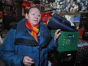 Street Help administrator Christine Wilson-Furlonger is shown in a file photo during one of the homeless centre's appeals for donations of boots and winter coats.