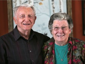 Twins George Osbourne and Barbara Suominen are shown on January 1, 2018 in Tecumseh, ON. They are celebrating their 90th birthday on January 5.