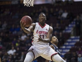 Shaquille Keith paced the offence with 27 points, but the Windsor Express three-game winning streak came to an end with a loss in Sudbury to the Five.