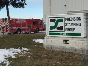 Precision Stamping is seen in Windsor on Friday, February 2, 2018. A man was taken to hospital after a piece of equipment fell on his hand.       Nick Brancaccio / Windsor Star