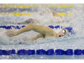 Walkerville's Alex Fernandez Marzoa, competes in the senior boys' 200-metre freestyle at the OFSAA swimming championships.