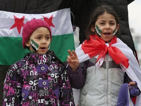 Members of the local Syrian community held a rally in downtown Windsor, on Feb. 24, 2018. They were raising awareness of the ongoing war in Syria.