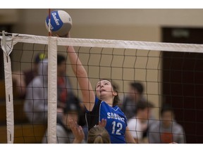 Sandwich's Lilly Hearn is one of six players set to join the St. Clair Saints women's volleyball team for the 2020-21 OCAA season.
makes a play at the