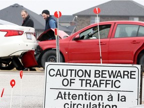 Windsor police and firefighters were on the scene of a three-vehicle collision on Banwell Road, just south of Tecumseh Road East, on March 29, 2018.  One person was taken to hospital with minor injuries. Traffic was slowed for about one hour until the vehicles were towed.