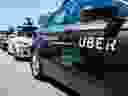 (FILES) In this file photo taken on September 13, 2016, pilot models of the Uber self-driving car are displayed at the Uber Advanced Technologies Center in Pittsburgh, Pennsylvania. Uber said on March 19, 2018, it is cooperating with police following a deadly accident involving one of the ride-share company's self-driving cars in Arizona. The Uber vehicle was in autonomous mode, with an operator behind the wheel, when it hit a woman walking in the street in the city of Tempe, according to the San Francisco-based company.