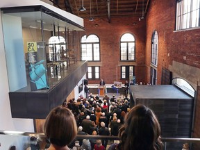 A capacity crowd attended the official opening of the University of Windsor's School of Creative Arts on Thursday, March 22, 2018. The school is located on University Avenue in the former Armouries building.