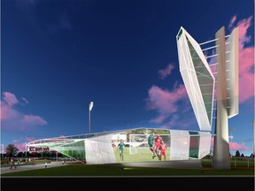 Artist's rendering of the proposed $20-million sports park expansion to St. Clair College's SportsPlex.