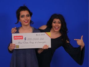 Sisters Aline Khoury of Leamington and Diane Khoury of Windsor won $100,000 with Instant Boom Multiplier.