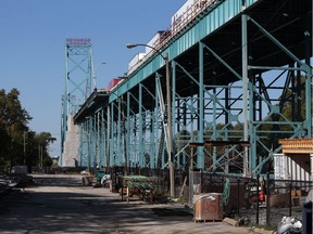 An area next to the Ambassador Bridge in Windsor is shown last October after having been cleared as part of preparation work for a new span.