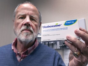 Dr. Tony Hammer is shown with tablets of Suboxone on Friday, March 2, 2018.