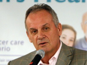 Gary Switzer, then CEO of the Erie St. Clair LHIN, speaks at a press conference at Windsor Regional Hospital 2014.