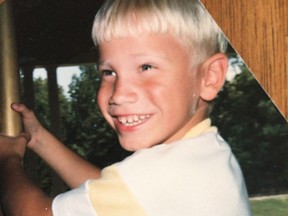 Photo fournie par Matthew Mahoney lorsqu'il était enfant.