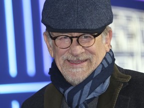 Director Steven Spielberg poses for photographers upon arrival at the premiere of the film 'Ready Player One' in London, Monday, March 19, 2018.