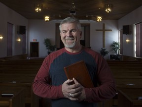 Pastor Adrian Ninaber is pictured at the Lighthouse Baptist Church in Amherstburg, on Feb. 13, 2018.