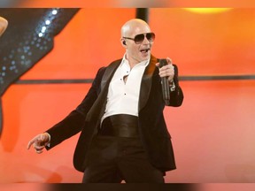 Cuban-American rapper Pitbull performing in Los Angeles in November 2014.