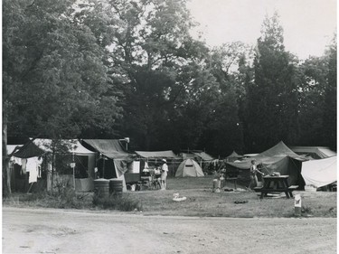 Campers take advantage of Point Pelee facilities to enjoy and outdoor holiday. The camp ground is looked after by an attendant. There is accommodation for 125 tents and 15 trailer. Other facilities include a kitchen, laundry, washrooms and showers with hot and cold water. July 29, 1965