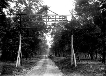 The front entrance of Point Pelee national park is seen in 1933.