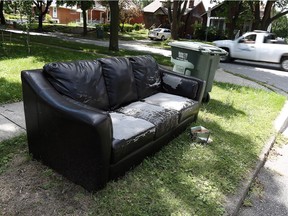 A couch waits to be picked up in Windsor on Aug. 5, 2015.