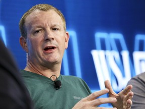 Brian Acton, co-founder of WhatsApp Inc., speaks during the WSJDLive Global Technology Conference in Laguna Beach, California, U.S., on Tuesday, Oct. 25, 2016.