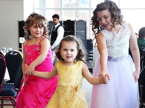 Izzabell Sanders, 6, Everly Vidican, 3 and Peyton Sanders, 8, were crowd favourites at St. Clair College Centre for the Arts annual Easter Sunday Brunch April 1, 2018.