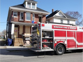 Windsor Police and Windsor Fire and Rescue responded to a fire at 1050 Assumption St. on April 22, 2018. Offials say the fire was intentionally set.