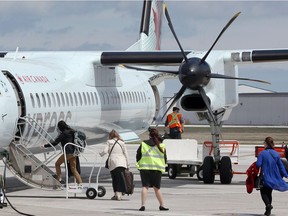 An Air Canada Express flight prepares to depart Windsor Airport bound for Toronto on April 25, 2018. Air Canada will soon offer non-stop service from Windsor to Montreal.