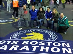 Boston Marathon 2018 participants from Windsor and Essex County (left to right) included Rich Ditty, Jeramie Carbonaro, Lana Baker, Rob Mora, Melanie Baker and Mike Aubin.