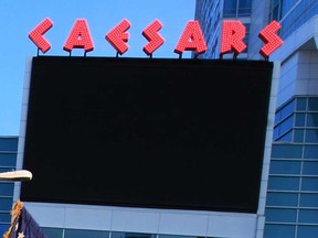 A sign at Caesars Windsor in 2016.