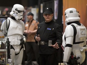Not the droids you're looking for? Attendees dressed as Stormtroopers and an Imperial Officer mingle at last year's Windsor ComiCon at Caesars Windsor, August 12, 2017.