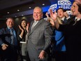 The leader of Ontario's Progressive Conservatives, Doug Ford, makes a campaign stop at the Nepean Sportsplex in Ottawa Monday with a rally. Photo by Wayne Cuddington/ Postmedia