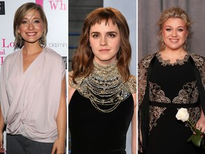 Allison Mack, Emma Watson and Kelly Clarkson (Getty Images)