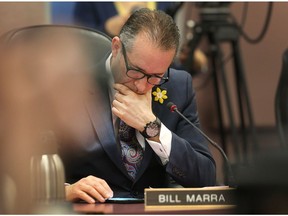 Windsor city Coun. Bill Marra is shown before the start of a regular council meeting on April 23, 2018. He announced after the meeting that he will not seek re-election.