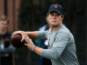 In this March 21, 2018 photo Southern California quarterback Sam Darnold throws a pass during USC Pro Day in Los Angeles. Darnold is a top prospect in the upcoming NFL draft.