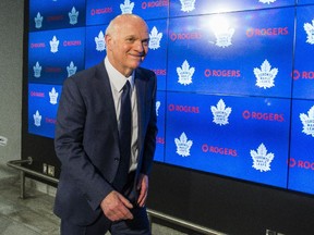 Toronto Maple Leafs GM Lou Lamoriello spoke to reporters on April 27, 2018, two days after the Leafs lost in the first round to the Bruins.