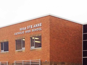 St. Anne Catholic High School in Tecumseh in October 2015.