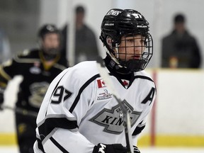 Lakeshore's Ty Tullio, who played this past season for the Vaughan Kings, was taken in the first round of Saturday's OHL Draft by the Oshawa Generals.  Image courtesy of Aaron Bell/OHL Images / Windsor Star